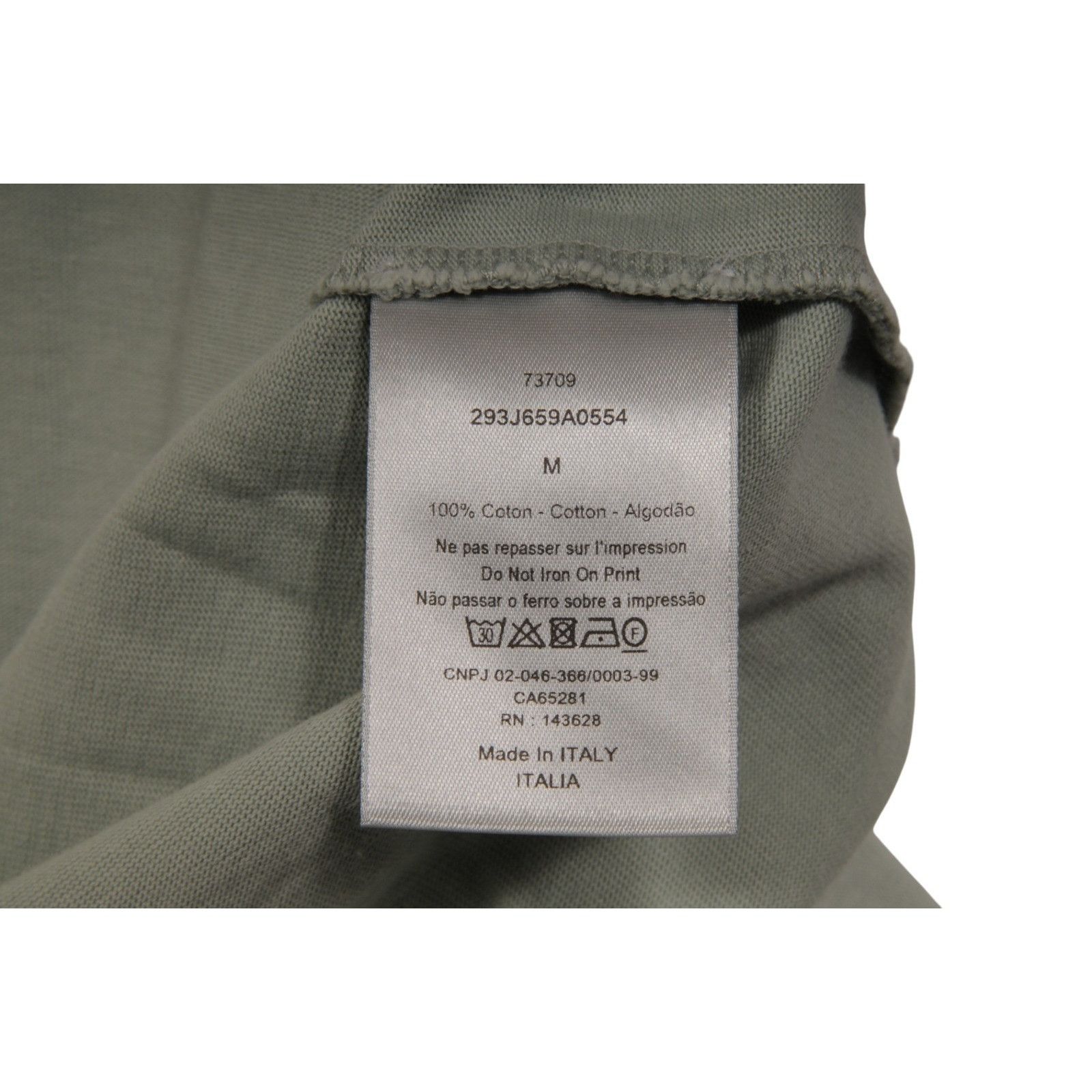 Dior 47 Logo T Shirt Mint Green Grey Cotton Size US M / EU 48-50 / 2 - 7 Thumbnail