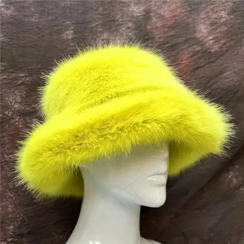 Japanese Brand Faux Fur Bucket Hat Size ONE SIZE - 3 Thumbnail