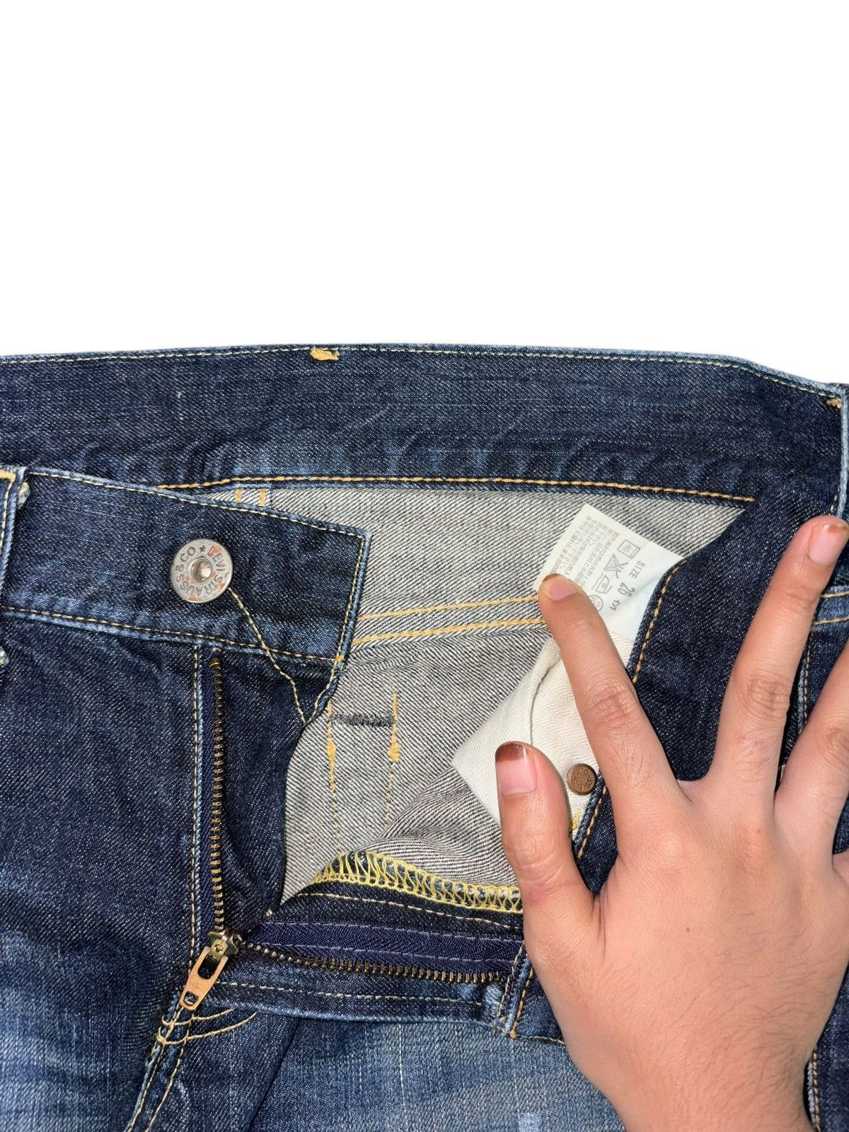 Levi's Vintage 90s Levis 502 Blue Wash Distressed Jeans Size 30" / US 8 / IT 44 - 5 Thumbnail