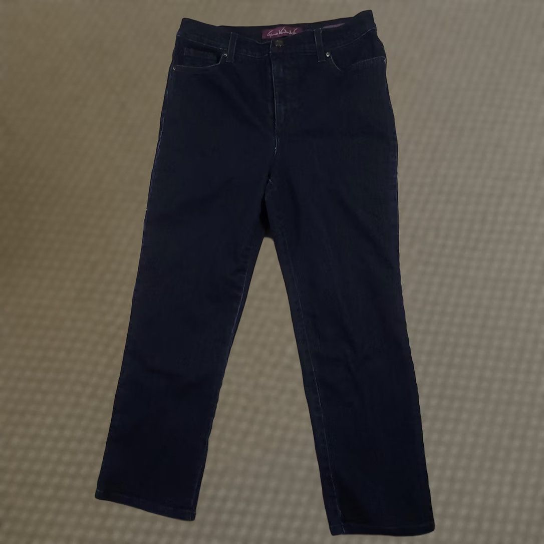Gloria Vanderbilt Gloria Vanderbilt Jeans Womens 10P Petite Dark Wash Amanda Straight Leg Denim Size 32" / US 10 / IT 46 - 1 Thumbnail