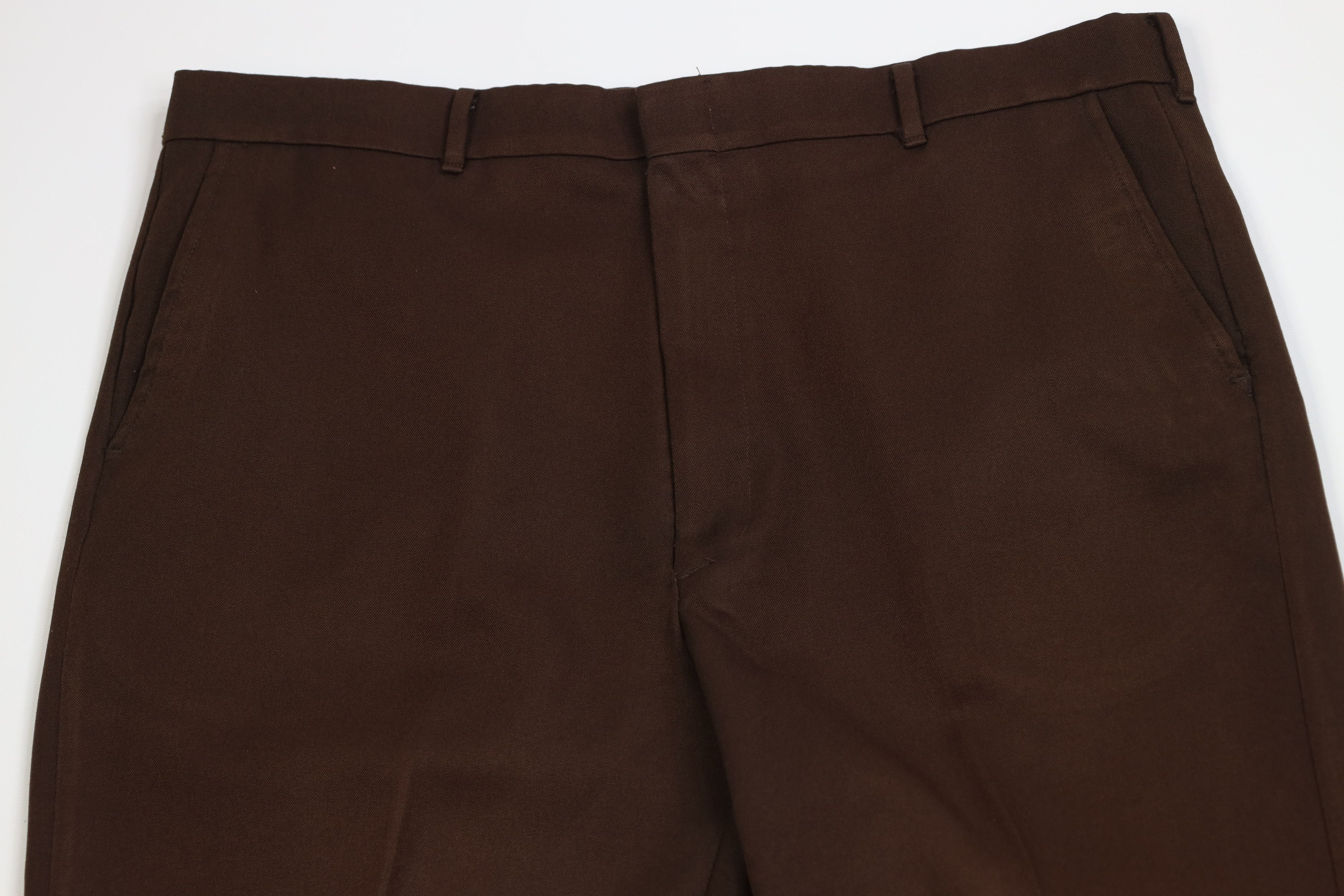 Vintage Vintage 70s Streetwear Flared Wide Leg Chino Pants Brown Size US 38 / EU 54 - 2 Thumbnail