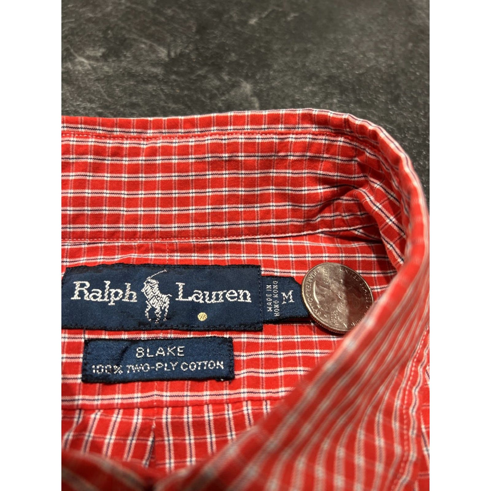 Ralph Lauren Ralph Lauren Blake Men’s Button-Down Shirt Long Sleeve Plaid Cotton Red Check Size US L / EU 52-54 / 3 - 5 Thumbnail