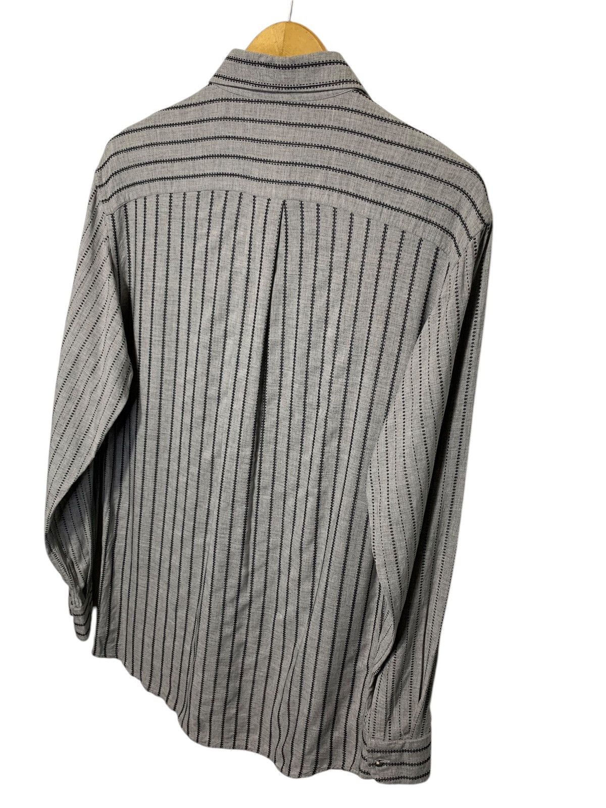 Givenchy 2000s Givenchy paris stitches stripe blue sapphire shirt Size US M / EU 48-50 / 2 - 9 Thumbnail