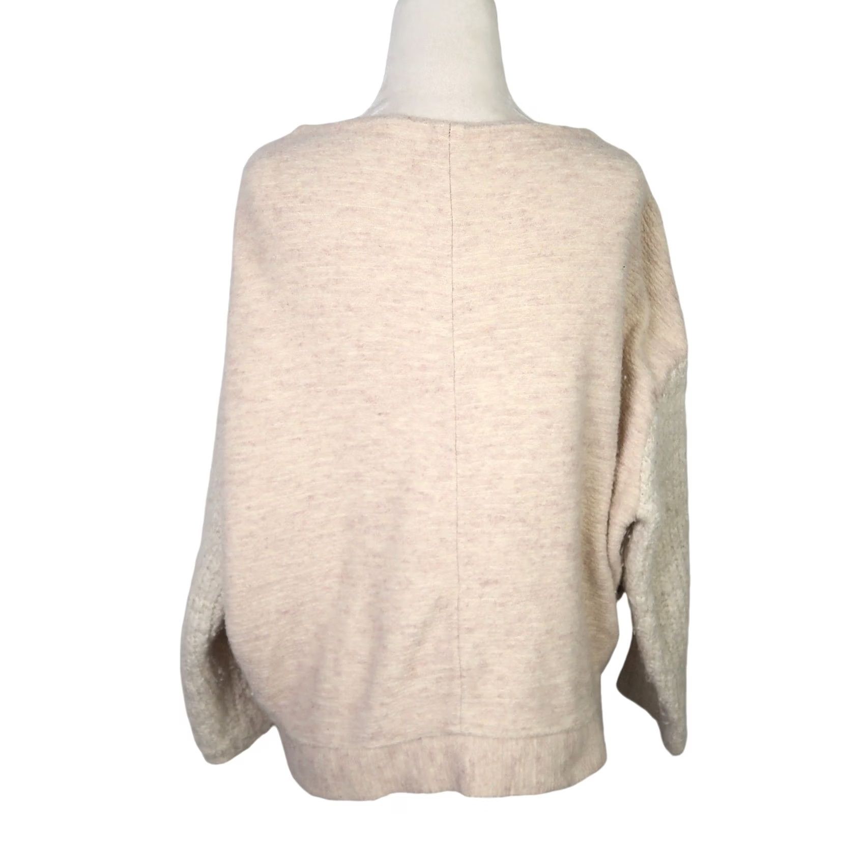 Free People Free People Knit wool combo zip front jacket cream XS Women Size XS / US 0-2 / IT 36-38 - 4 Thumbnail
