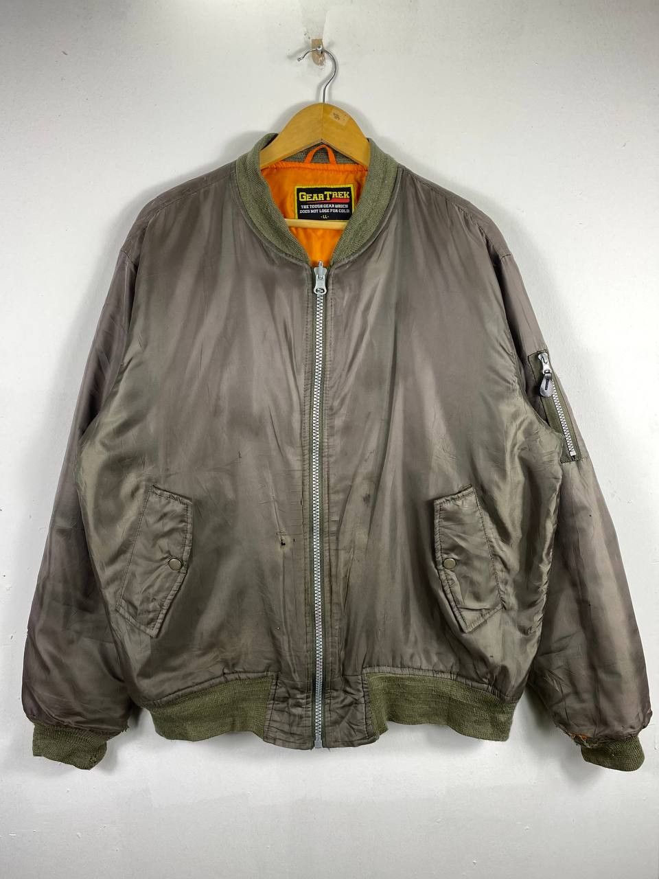 Japanese Brand japanese brand thrashed bomber jacket distressed Size US XXL / EU 58 / 5 - 1 Thumbnail