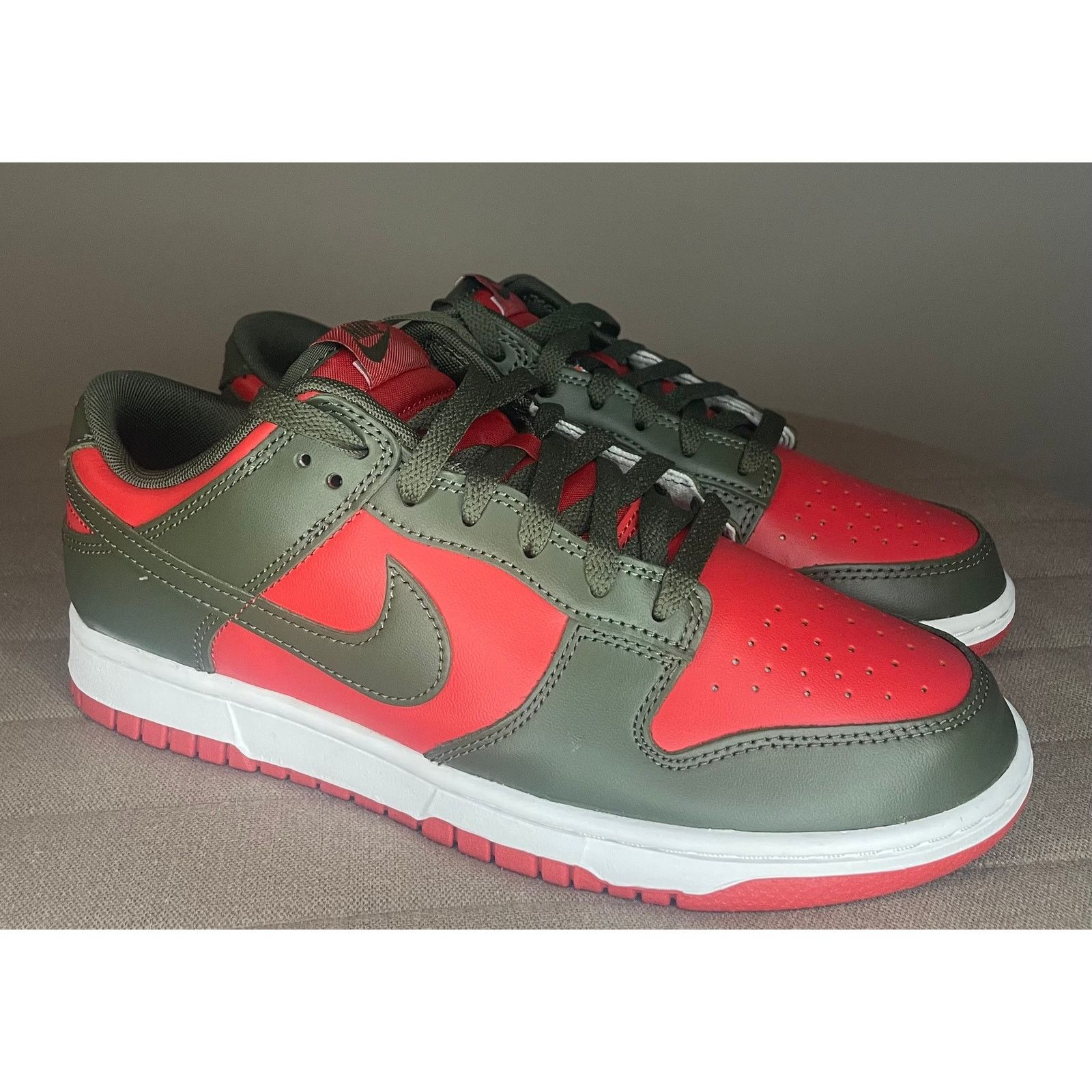 Nike Nike Dunk Low Retro Mystic Red Cargo Khaki - Size 8.5 Men's Size US 8.5 / EU 41-42 - 11 Thumbnail