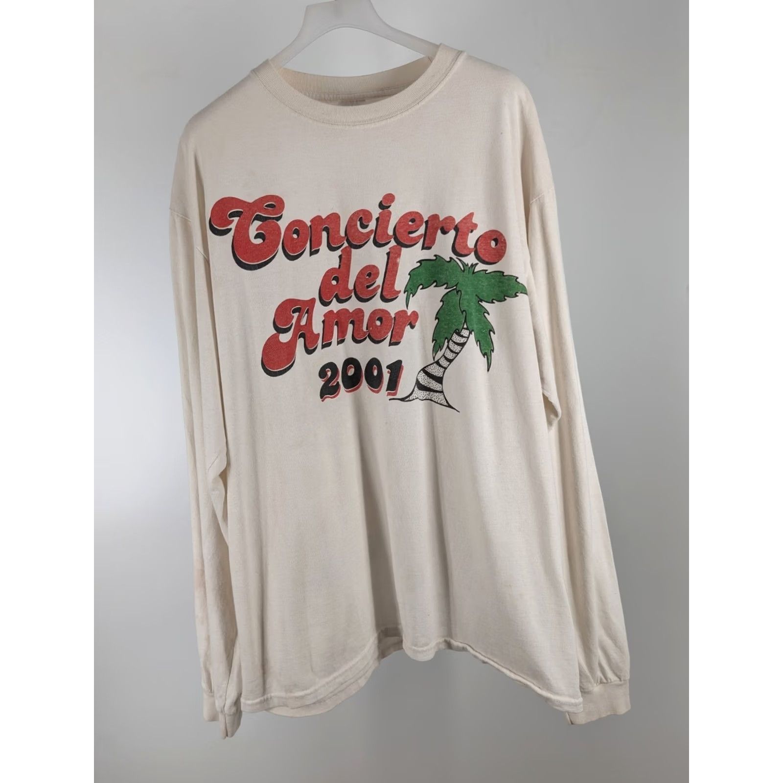 Anvil VINTAGE 2001 Concierto Del Amor MSG Salsa Merengue Long Sleeve Shirt Anvil XL White Men's XL Long Sleeve Shirt Merengue Salsa 00s Y2K USA Concert Tee Size US XL / EU 56 / 4 - 3 Thumbnail