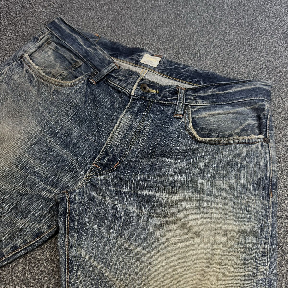 Kapital Flared ‼️ Japanese Denim Edwin 505 Dirty Washed Distressed Size US 33 - 3 Thumbnail