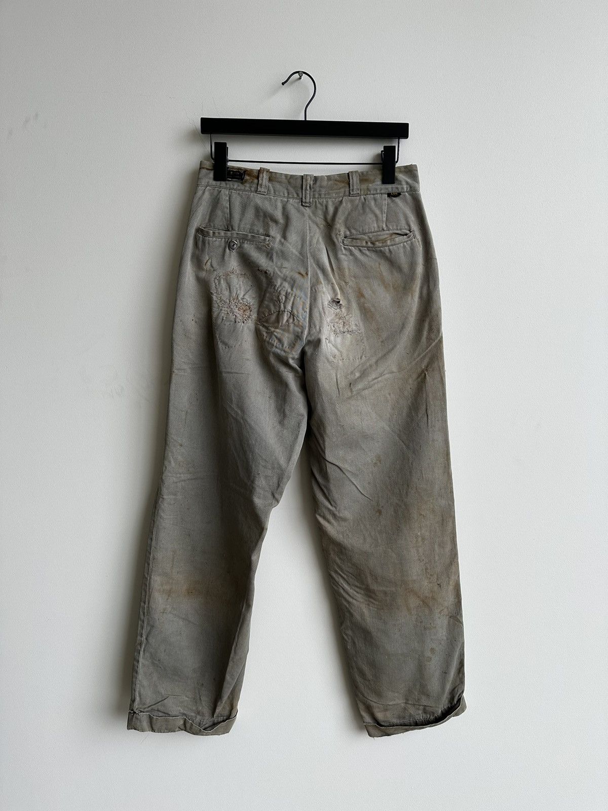 Kapital × Lee × Vintage True Vintage Lee Pants Thrashed with OG Farm repairs Size US 30 / EU 46 - 7 Thumbnail