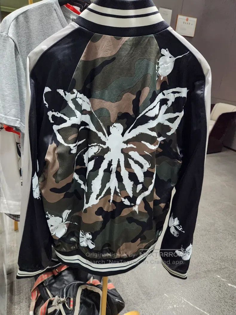 Valentino Valentino Butterfly hand-painted heavy work camouflage jac Size US L / EU 52-54 / 3 - 3 Thumbnail