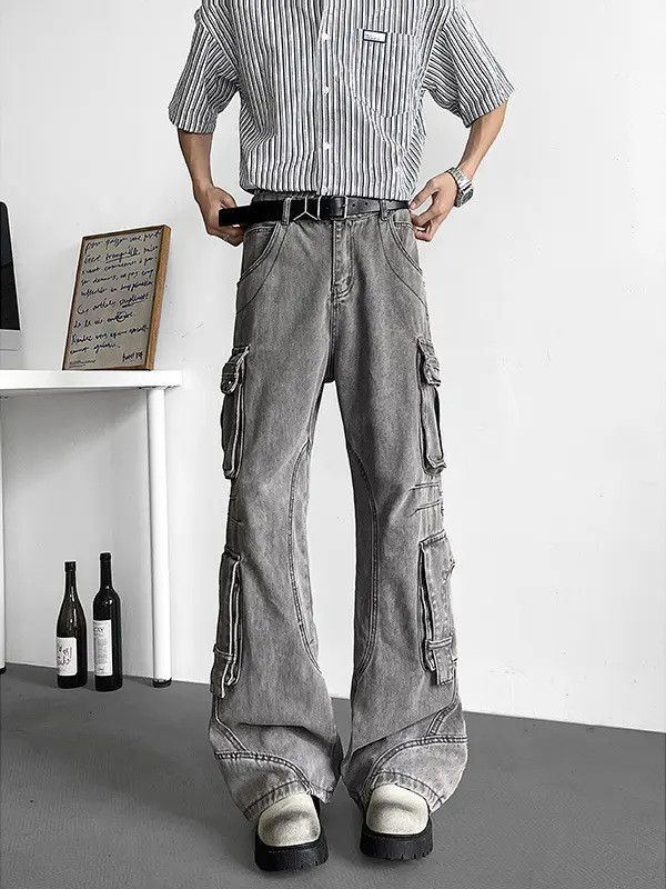 Japanese Brand Retro loose pocket micro flared jeans Size US 32 / EU 48 - 1 Thumbnail