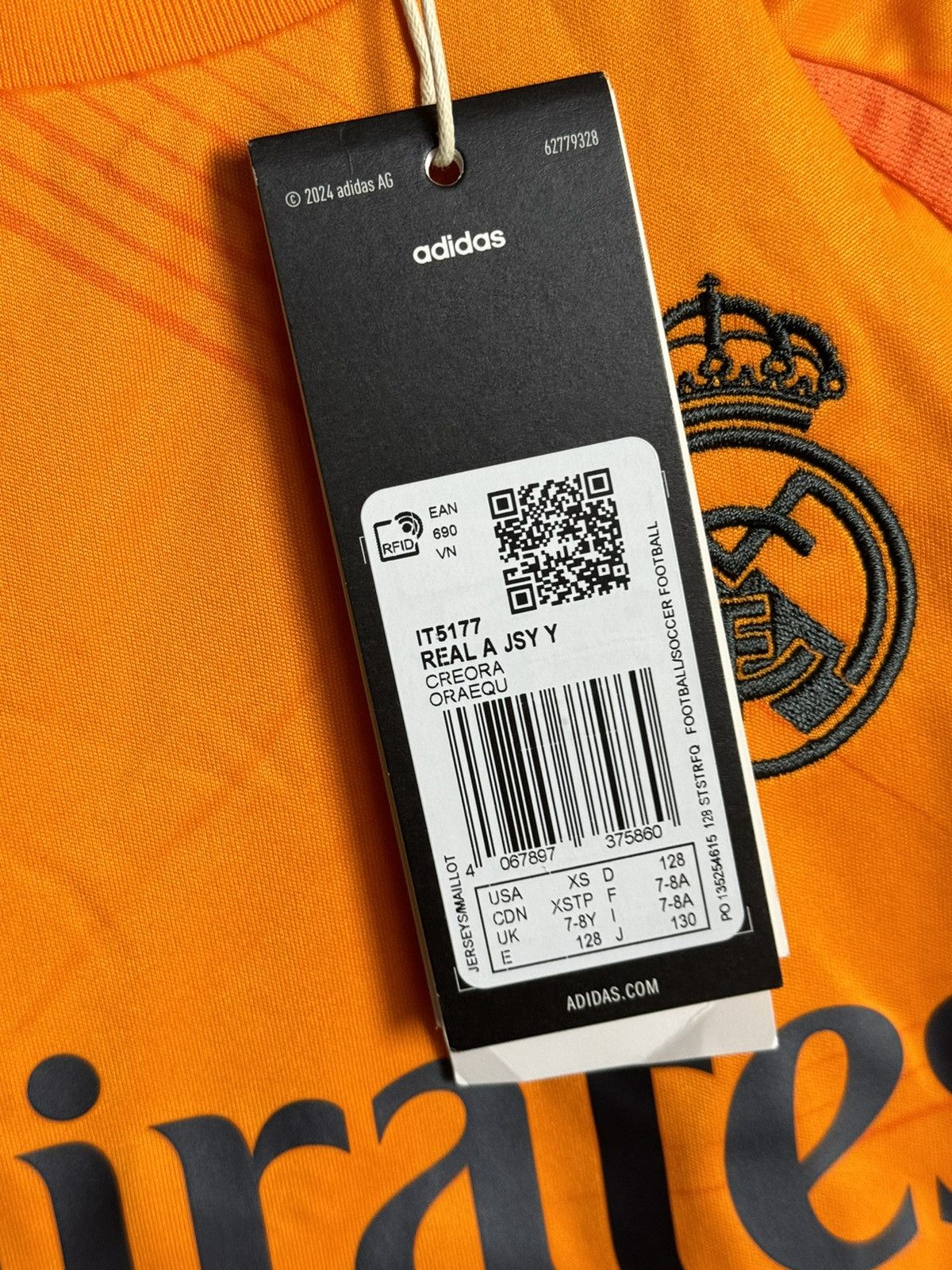 Adidas KIDS New Real Madrid 24/25 Away Bellingham Football Jersey Size US XS / EU 42 / 0 - 10 Thumbnail