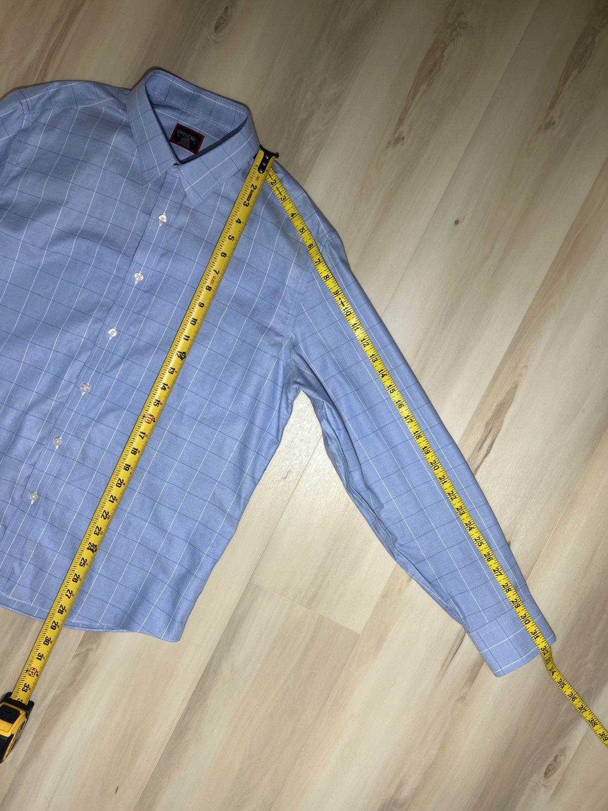 UNTUCKit UNTUCKit Blakeslee Wrinkle Free Men's Large Blue Plaid Size US L / EU 52-54 / 3 - 5 Thumbnail
