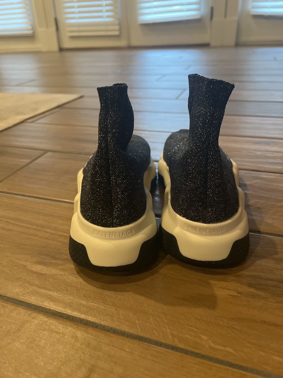 Balenciaga Black Glitter Balenciaga Sock Shoes Size US 9 / IT 39 - 6 Thumbnail