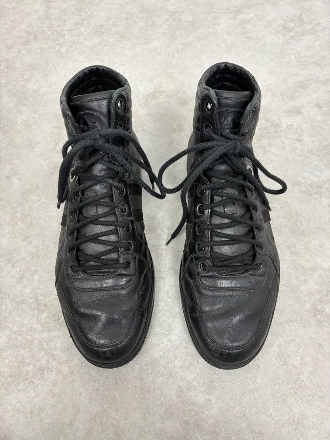 Gucci 2000s Gucci Black Italian Leather High Sneakers Size US 9 / EU 42 - 2 Thumbnail