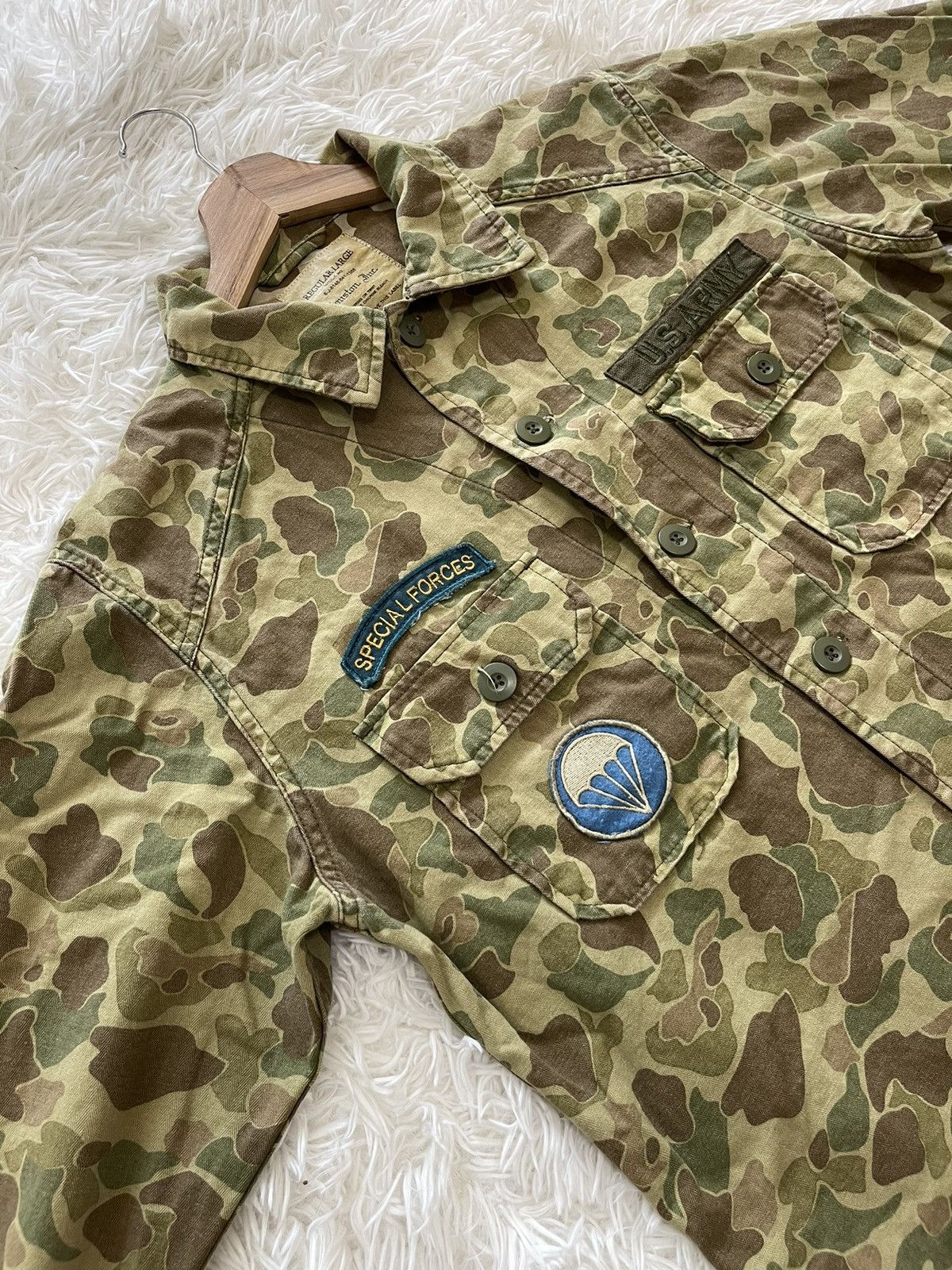 Vintage Vintage Camouflage U.S Army Special Forces Button Up Jacket Size US S / EU 44-46 / 1 - 4 Thumbnail