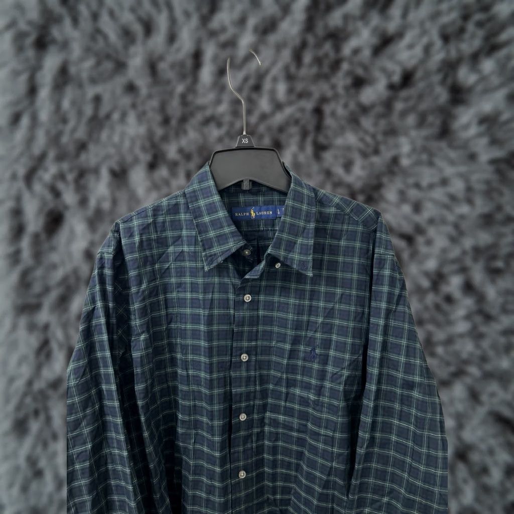 Ralph Lauren Ralph Lauren Shirt Mens Large Green Navy Plaid Button-Down Long Sleeve NWT Size US L / EU 52-54 / 3 - 1 Thumbnail