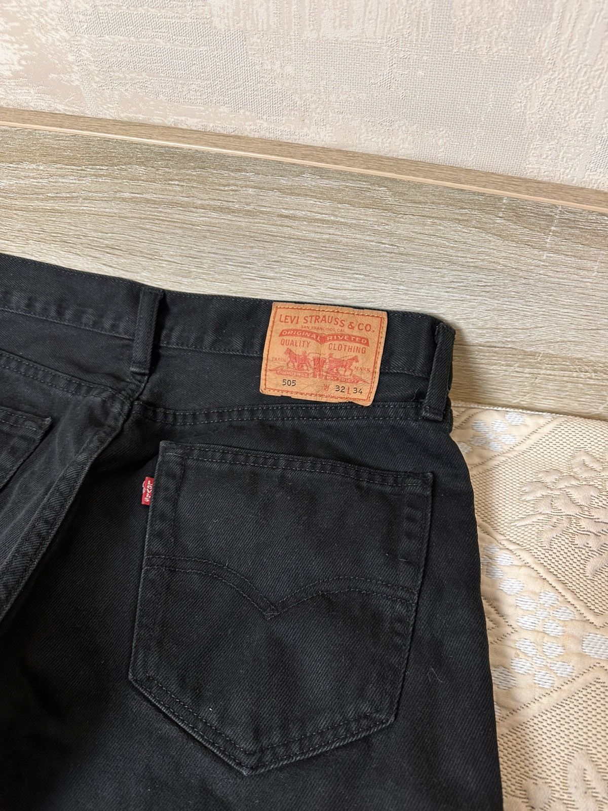 Levi's 🔥 Levis 505 Black Denim Pants W32 L34 Jeans Custom Vintage Size US 32 / EU 48 - 6 Thumbnail