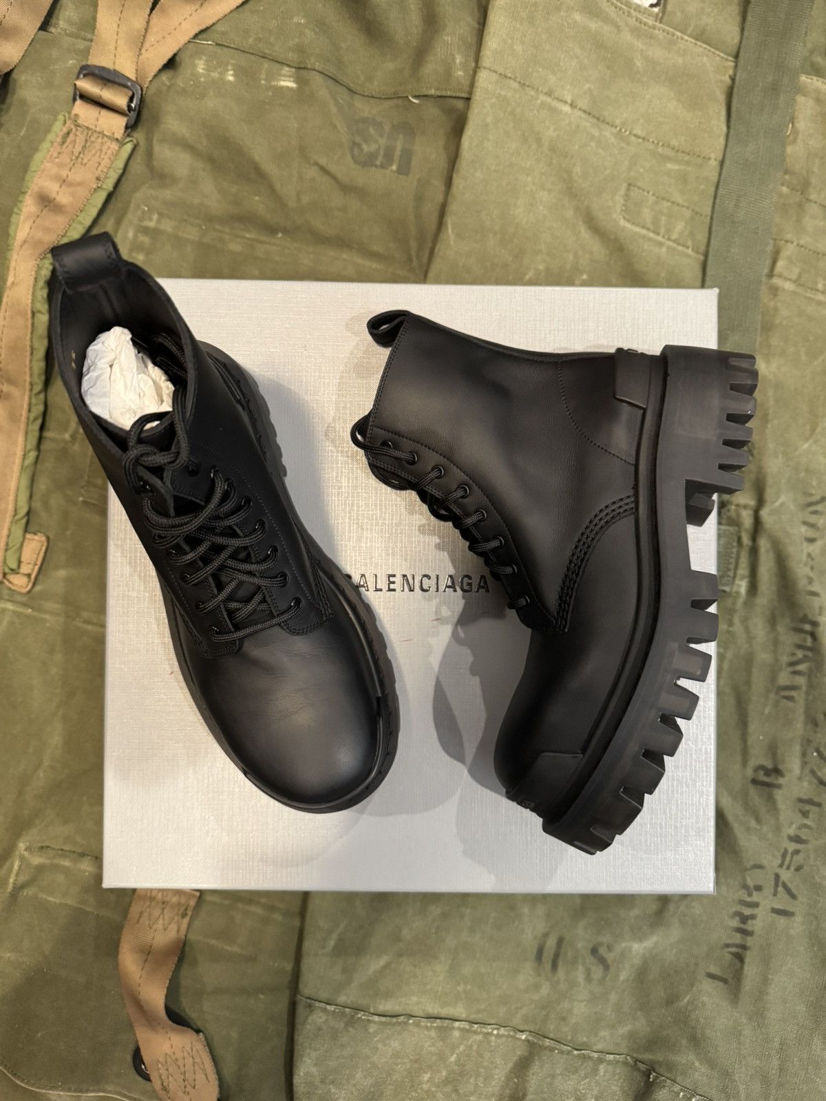 Balenciaga Balenciaga Strike Lace-up Boot Size US 5 / IT 35 - 1 Thumbnail