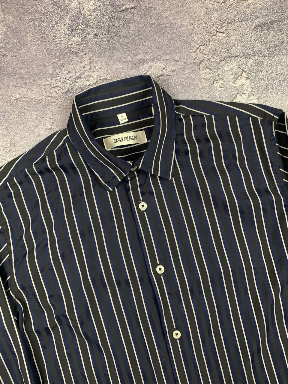 Balmain Balmain Men’s Black Striped Button Up Shirt Size S Size US S / EU 44-46 / 1 - 6 Thumbnail