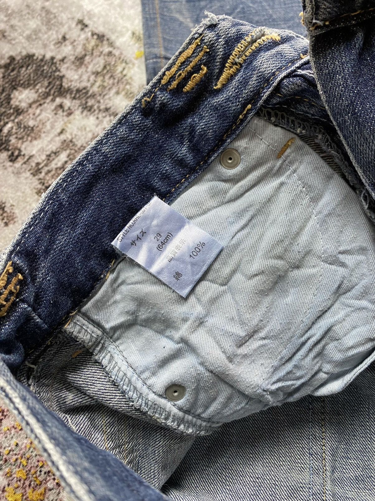 If Six Was Nine × Japanese Brand × Le Grande Bleu (L.G.B.) Vintage Y2K Rush Hour Bootcut Flare Denim Jeans Size 29" - 7 Thumbnail