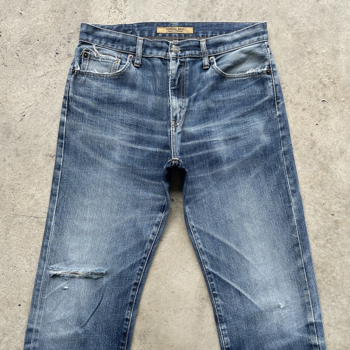 Japanese Brand Distressed💥 Vintage Japanese Jeans Faded Denim Pants W33 Size US 33 - 3 Thumbnail