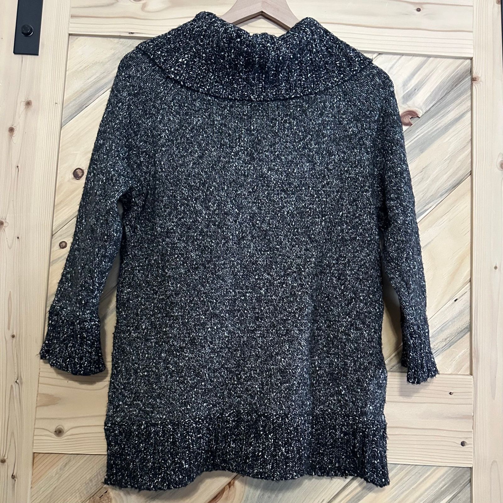 I.N.C INC sweater with leather-like buckles black/white very soft Size L / US 10 / IT 46 - 3 Thumbnail