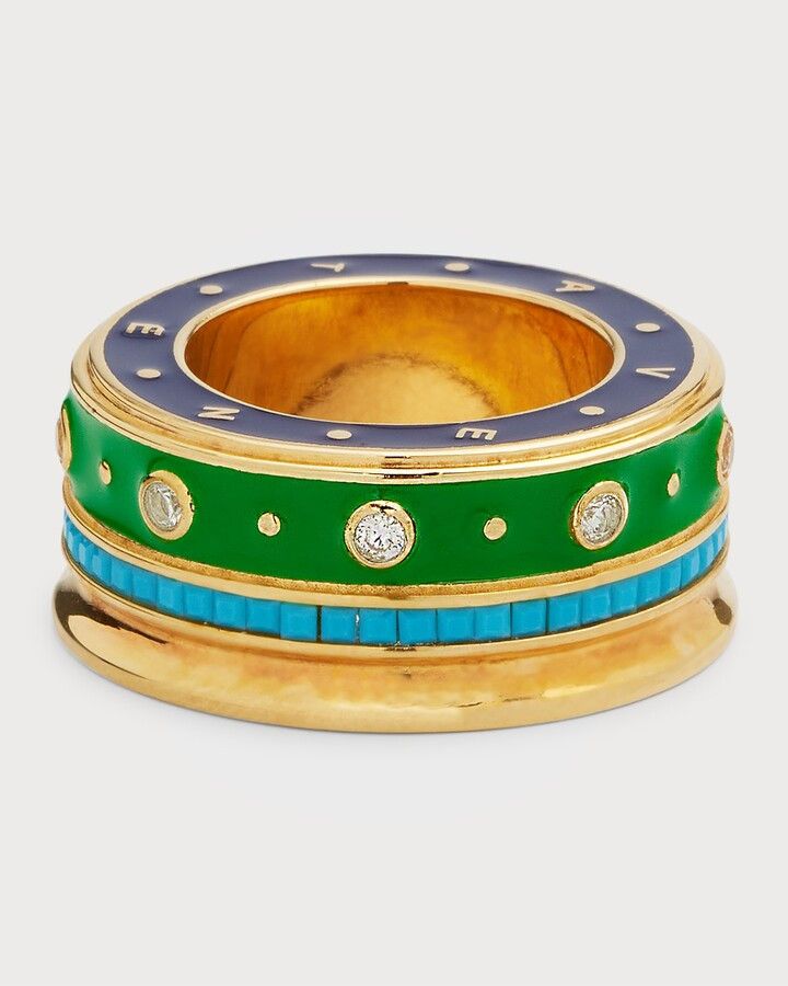 Bottega Veneta o1n1vont1124 Size: 13 / Multi-Row Stacked Ring Multicolor Size ONE SIZE - 1 Thumbnail