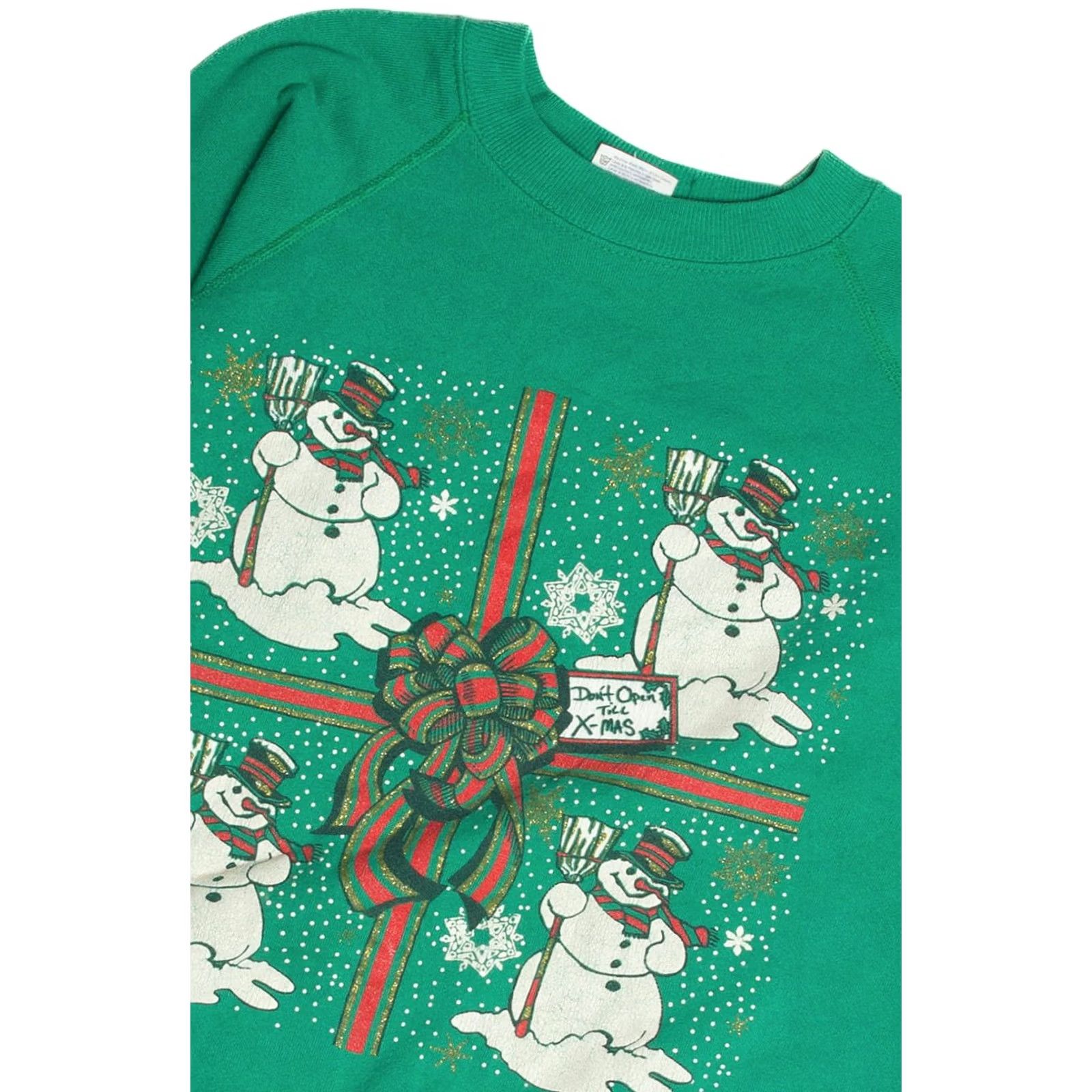 Hanes VINTAGE Hanes Green Ugly Christmas Sweatshirt LARGE Green Cotton / Polyester Sweatshirt Mens Womens XL 60993 Size L / US 10 / IT 46 - 2 Thumbnail