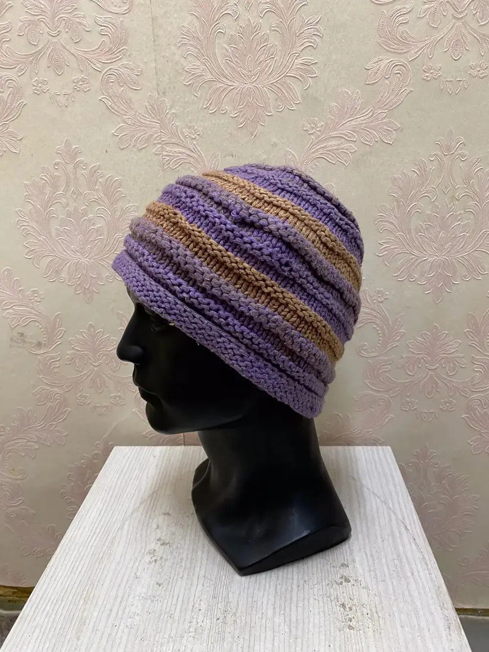 Vintage Japanese Brand Knit Beanie Hat Size ONE SIZE - 2 Thumbnail