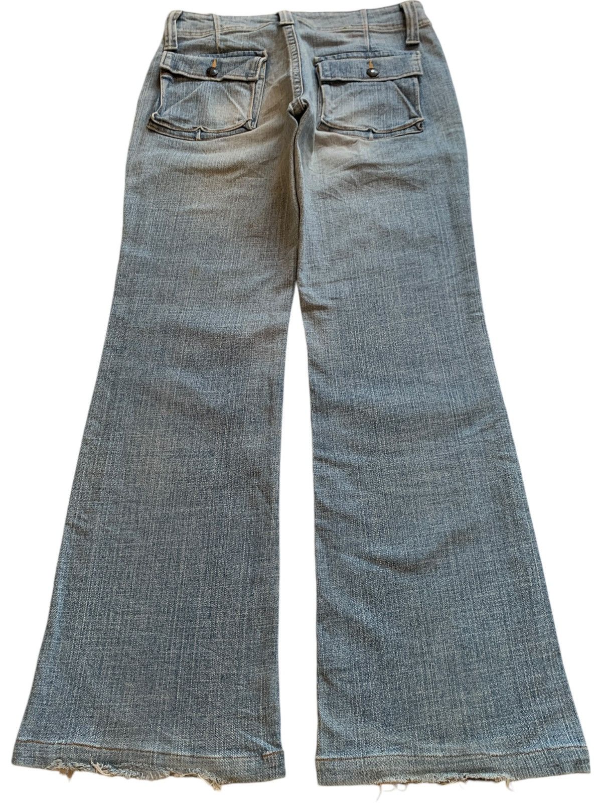 Japanese Brand Vintage Japanese Brand Faded Wash Fatigue Flare Jeans Size 27" / US 4 / IT 40 - 2 Thumbnail