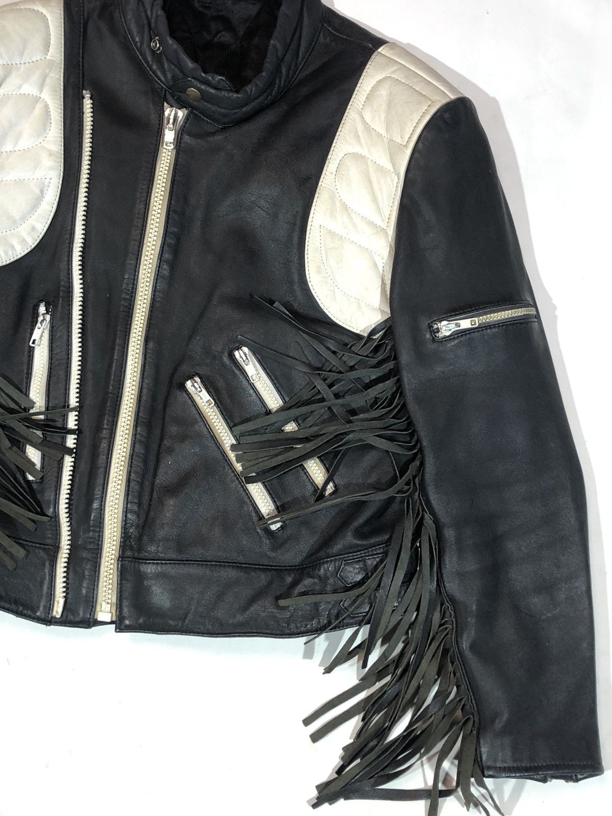 Vintage Echtes Leder Leather Jacket biker Racing Size US XS / EU 42 / 0 - 9 Thumbnail