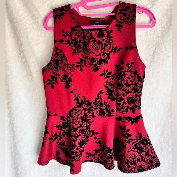 Forever 21 Forever 21 Velvet Rose Shirt L Size L / US 10 / IT 46 - 1 Thumbnail