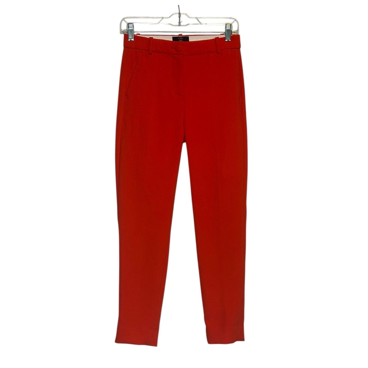 J.Crew J.Crew orangy red high rise Cameron pants size 0 Size 25" / US 0 / IT 36 - 1 Thumbnail