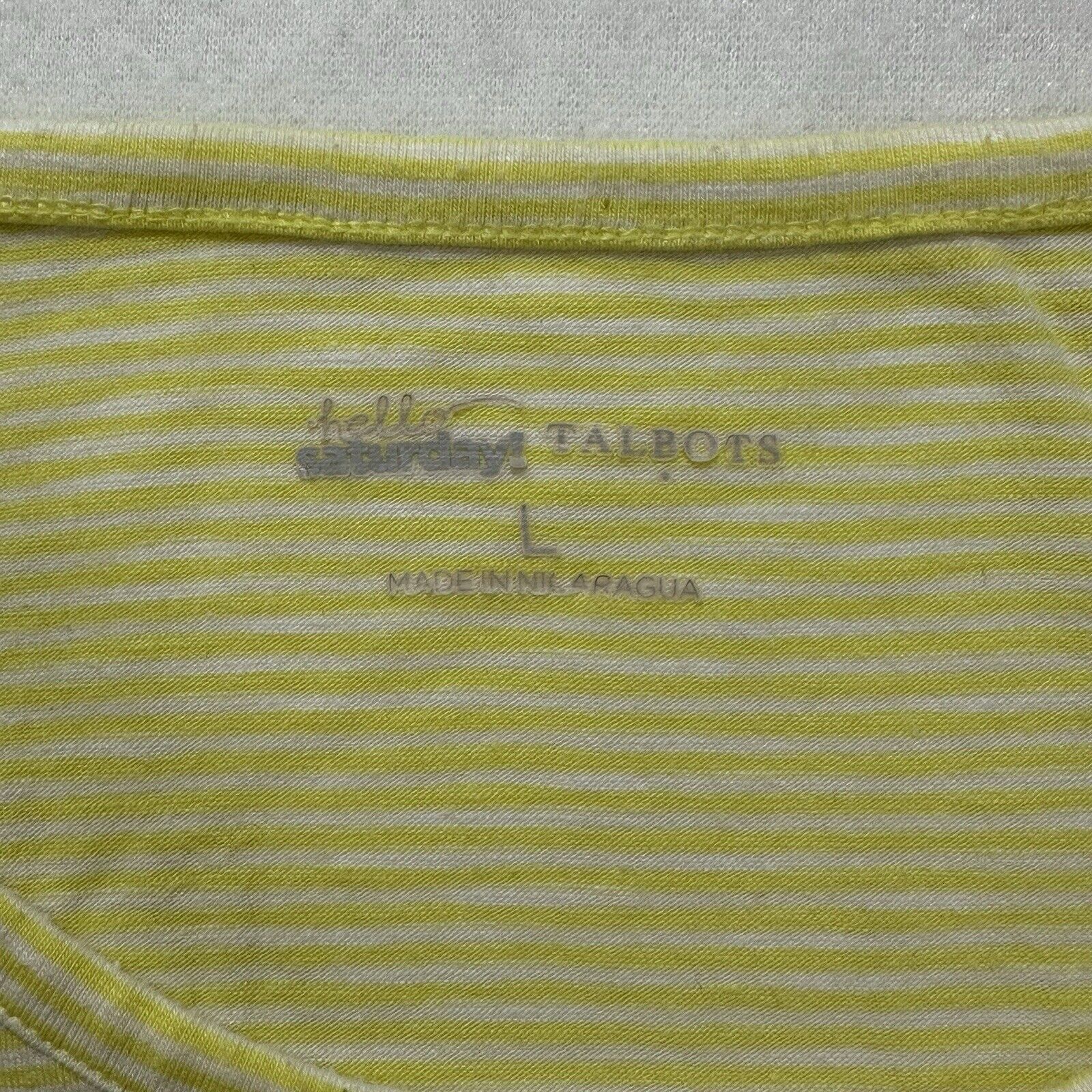 Other Talbots Hello Saturday Large Yellow Stripe Pullover Tank Top Size L / US 10 / IT 46 - 3 Thumbnail