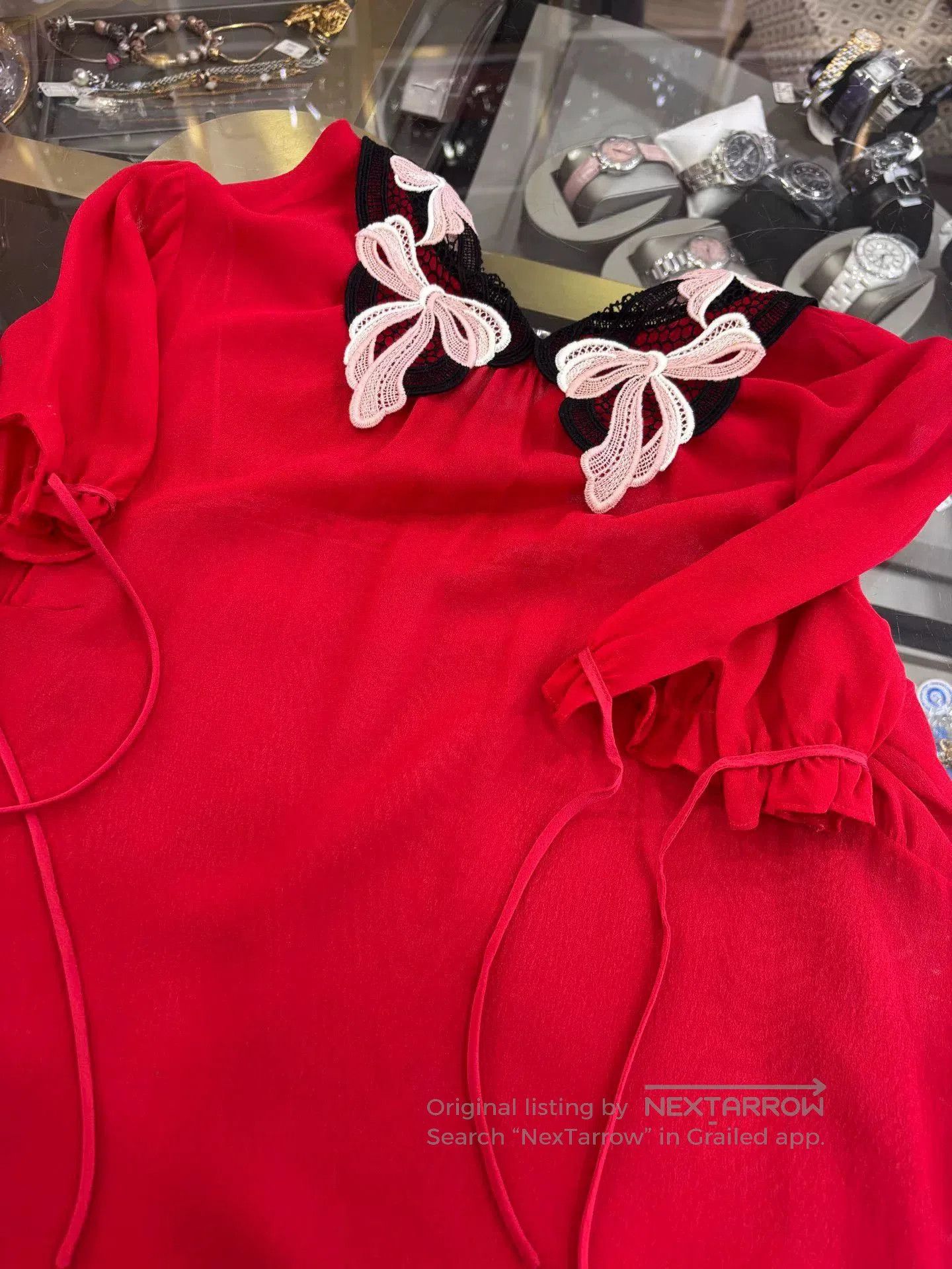 Miu Miu Miu Miu Red Silk Short. Size XS / US 0-2 / IT 36-38 - 6 Thumbnail