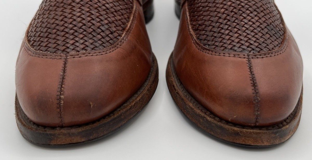 Allen Edmonds Allen Edmonds LEYLAND Chili Brown Leather Penny Loafers 10D Size US 10 / EU 43 - 7 Thumbnail