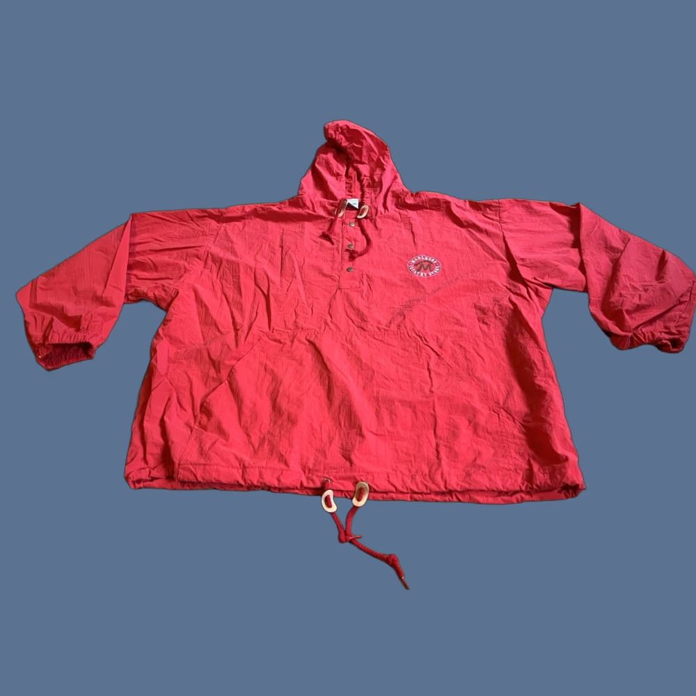 Marlboro VINTAGE Marlboro Country Store Windbreaker Jacket Men XL Red 90s Casual Outdoor Grunge Retro Logo Pockets Hooded Size US XL / EU 56 / 4 - 1 Thumbnail