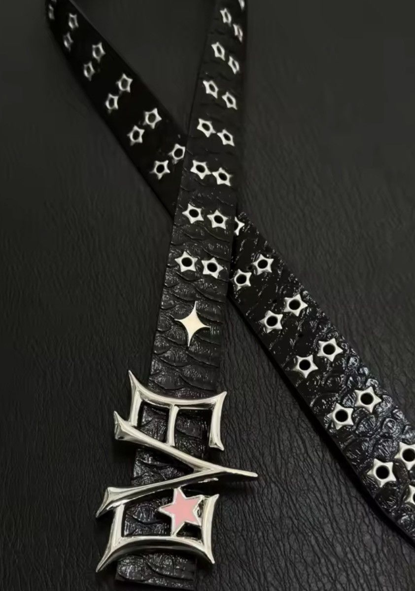 Leather goth subculture street hip-hop pu leather belt Size ONE SIZE - 3 Thumbnail