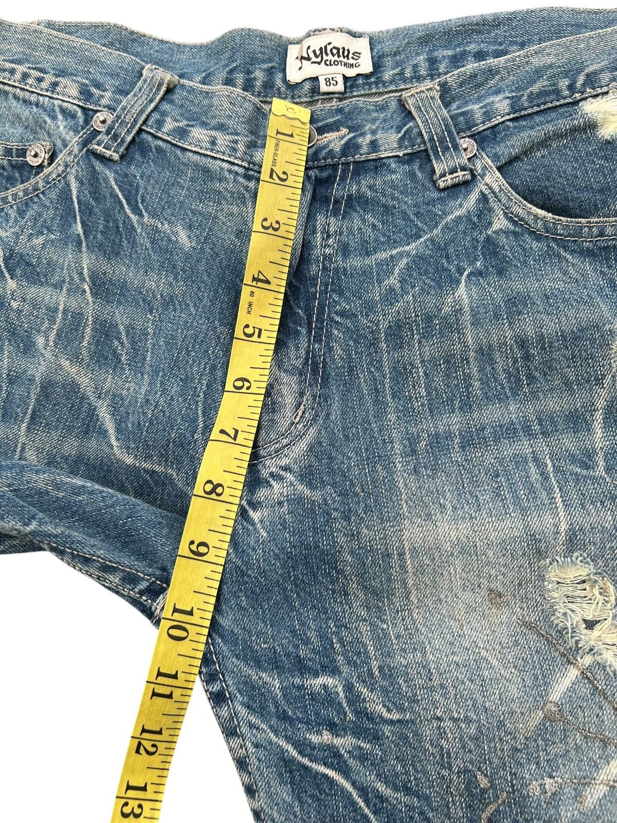 Kapital × Undercover × Vintage Japanese Nylaus Distressed Punk Bondage Denim Jeans Size US 33 - 15 Thumbnail