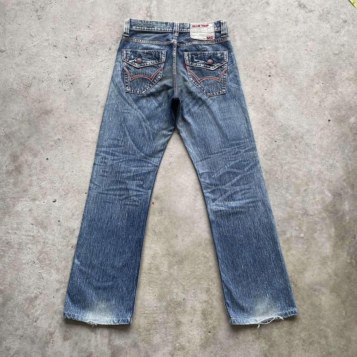 Edwin Vintage Edwin 503 Distressed FLARE Faded Jeans Pants Denim Size US 30 / EU 46 - 11 Thumbnail