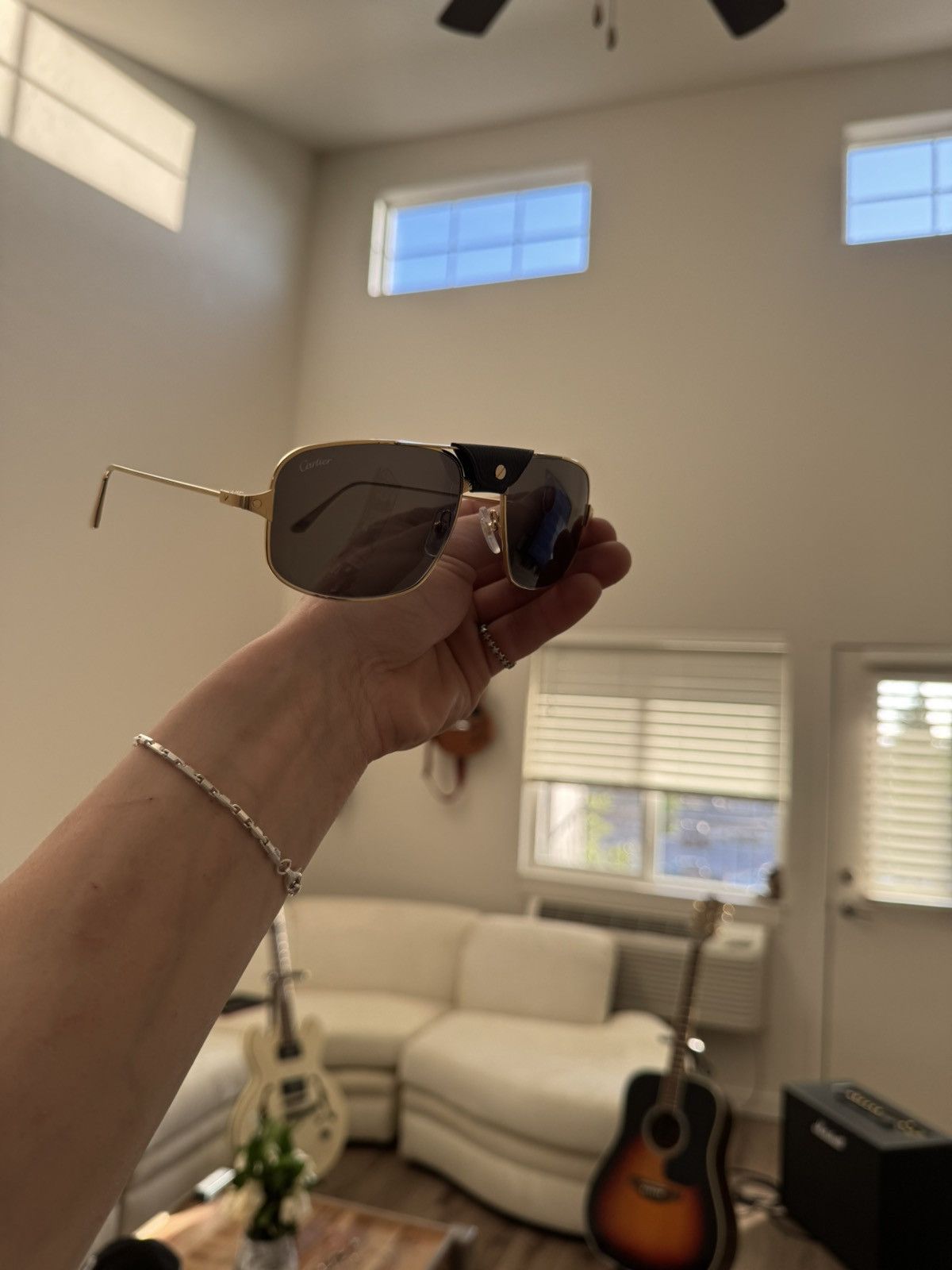 Cartier CARTIER CALFSKIN SQUARE SUNGLASSES Size ONE SIZE - 1 Thumbnail
