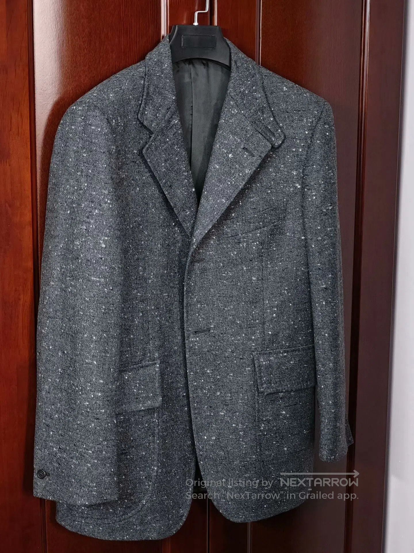 Dunhill Gray Wool Cashmere Suit Jacket.