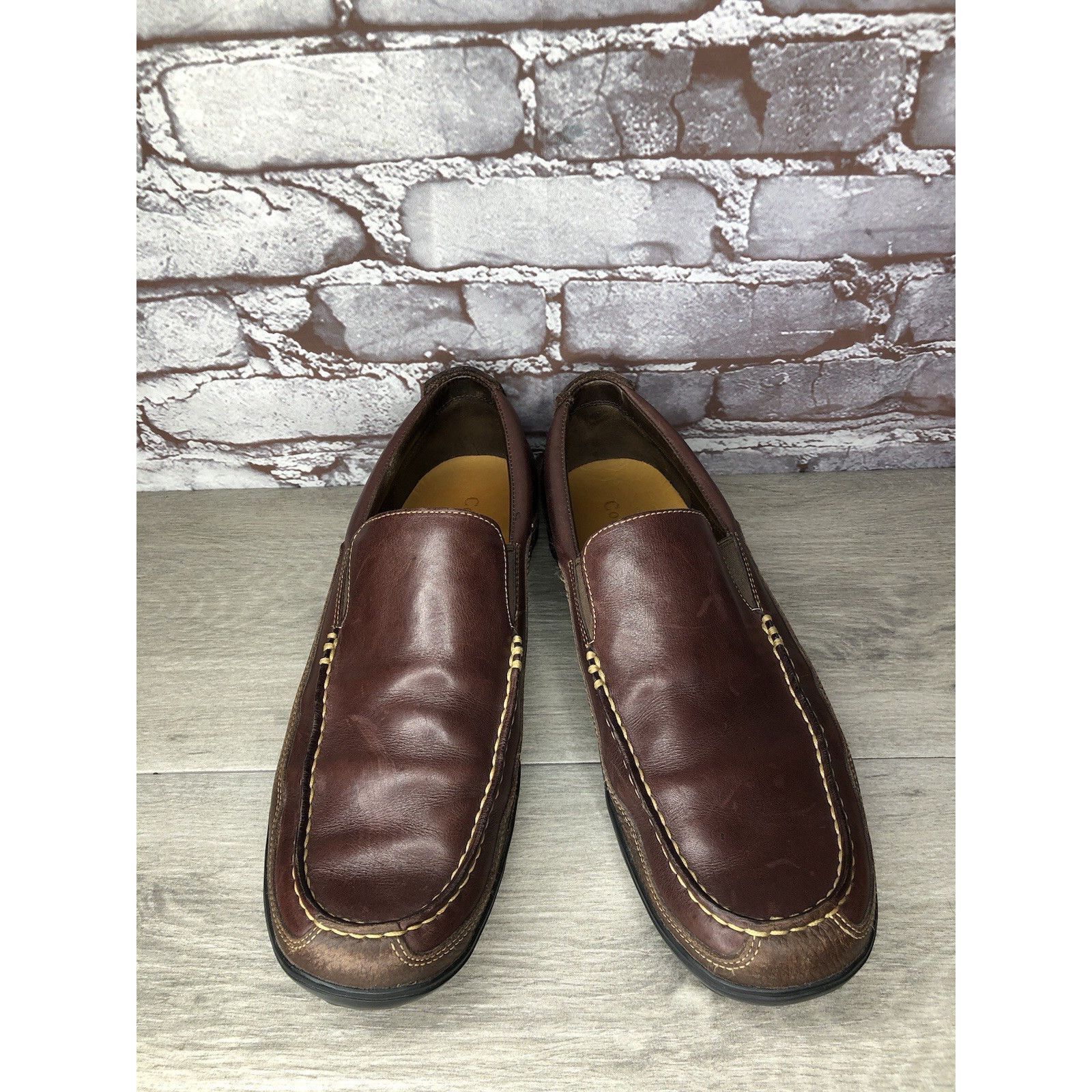 Cole Haan Cole Haan 161 C04059 C8 Tucker Venetian Brown Leather Loafer Size US 11 / EU 44 - 14 Thumbnail