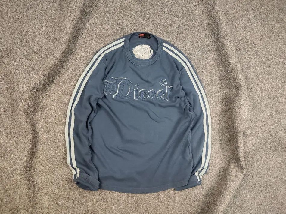 Diesel Vintage Diesel Y2K Style Embroidered Logo Blue Long Sleeve Size US M / EU 48-50 / 2 - 1 Thumbnail