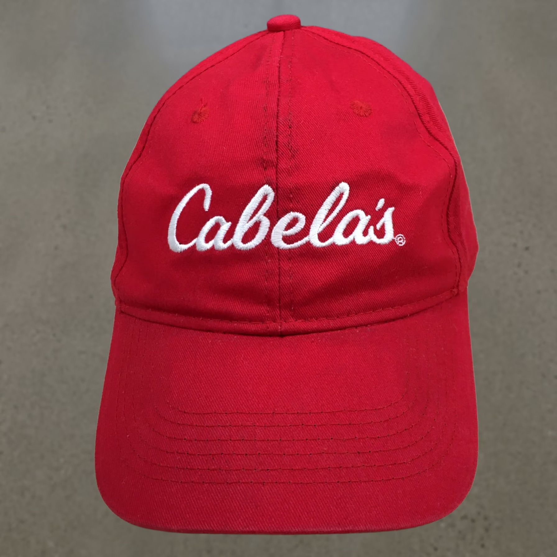 Vintage Cabelas Cap Mens One Size Red Baseball Unisex Adjustable Curved Brim Embroidered Logo Size ONE SIZE - 1 Thumbnail