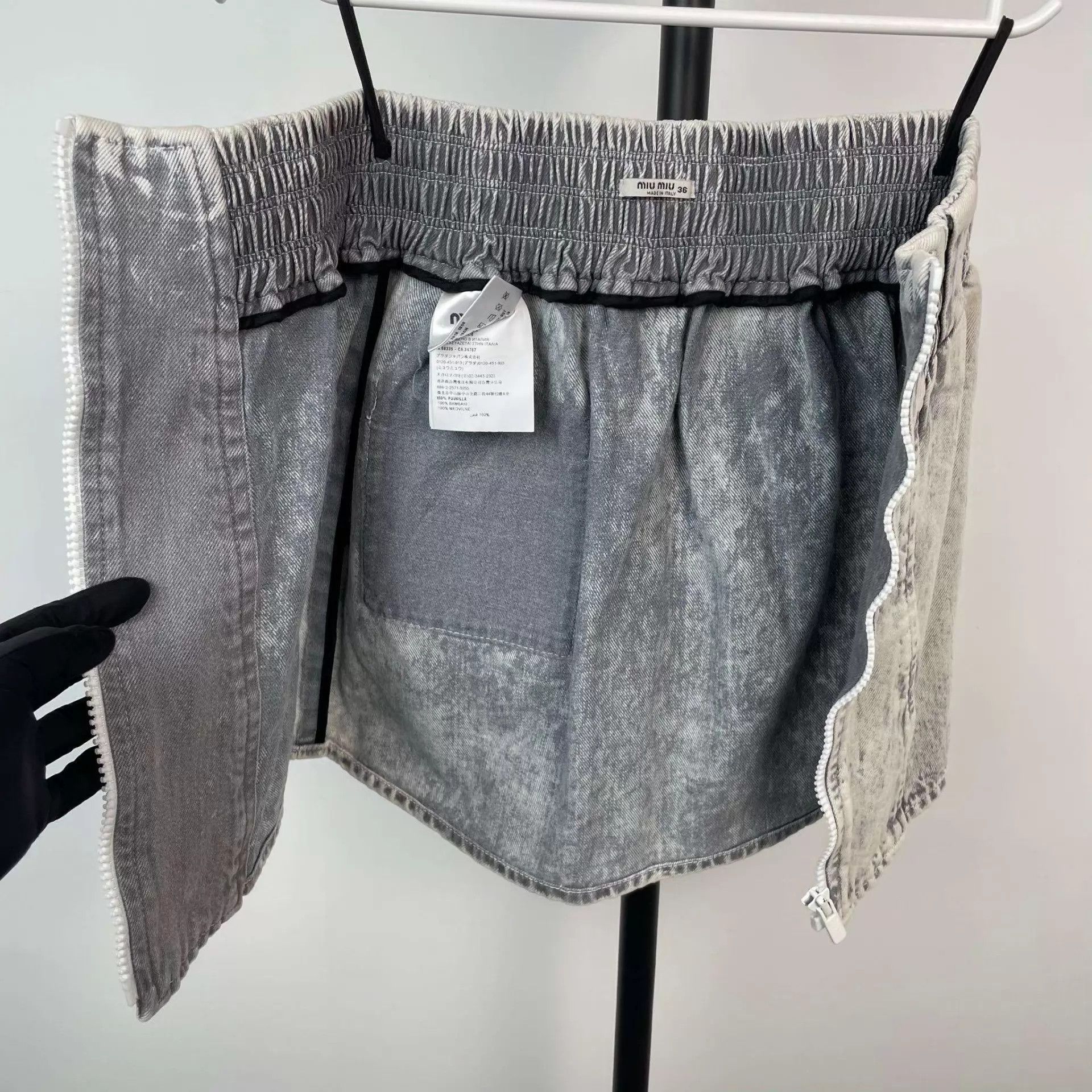Miu Miu MIU MIU Denim Zip Skirts 36 Size 25" / US 0 / IT 36 - 9 Thumbnail