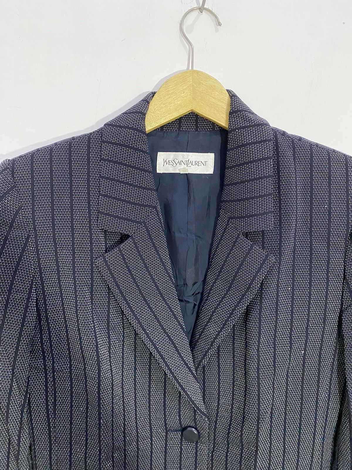 Saint Laurent Paris 💥Grey Stripe💥Yves Saint Laurent Blazer Size M / US 6-8 / IT 42-44 - 5 Thumbnail