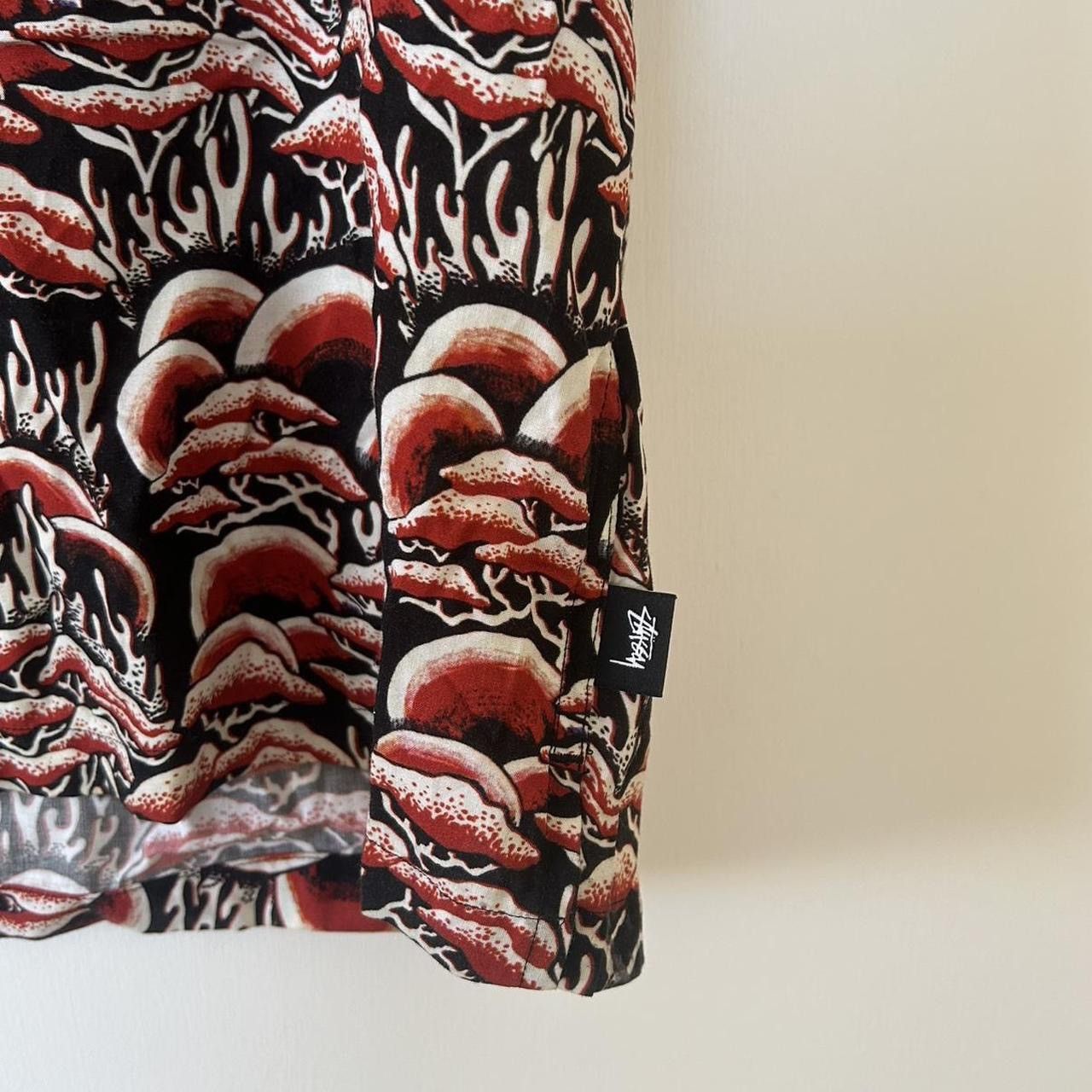 Stussy Stüssy Red & Black Mushroom Print Button Up Size US S / EU 44-46 / 1 - 4 Thumbnail