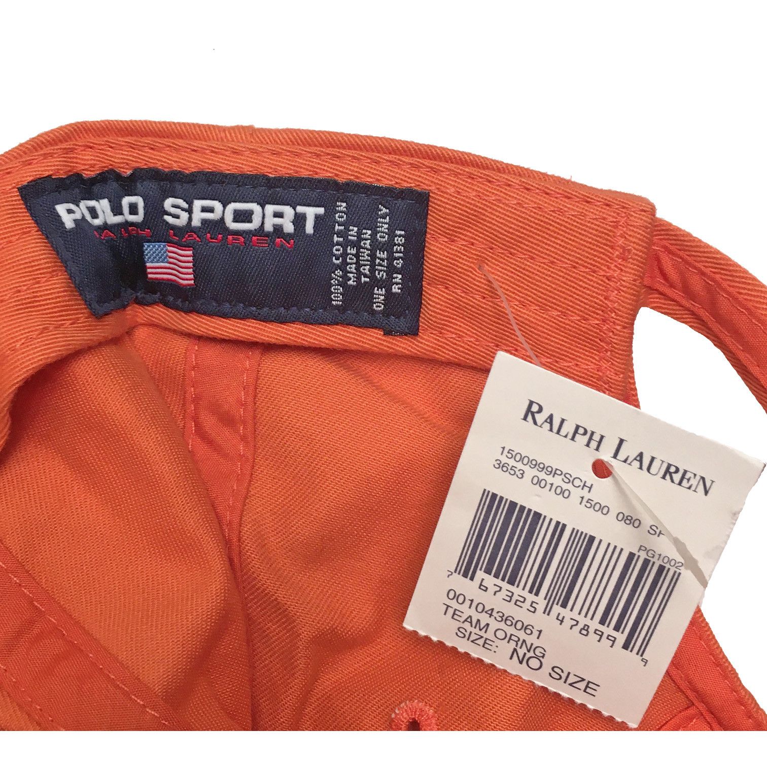 Polo Ralph Lauren NEW 1999 Vintage Polo Sport Ralph Lauren Baseball Hat Orange Size ONE SIZE - 3 Thumbnail